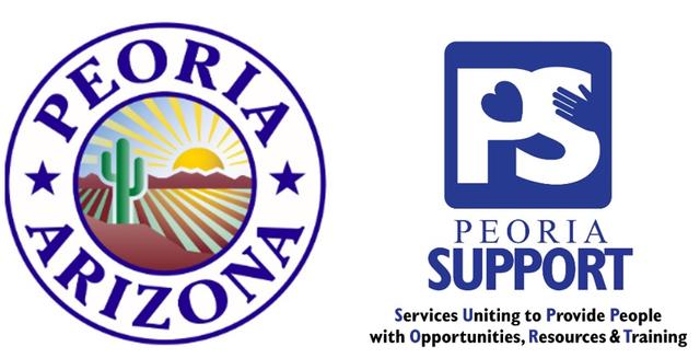 City of Peoria and Peoria Support logos