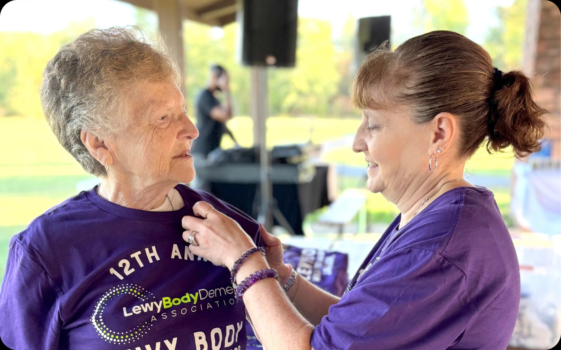 Two participants connecting at an LBDA community event